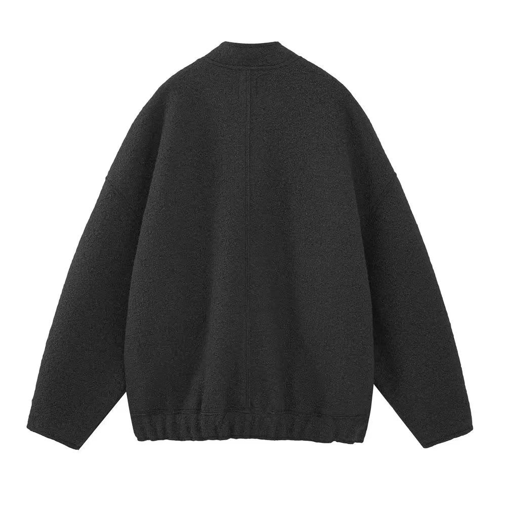 Damen gemütliche und stylische Fleecejacke mit großen aufgesetzten Taschen R&B