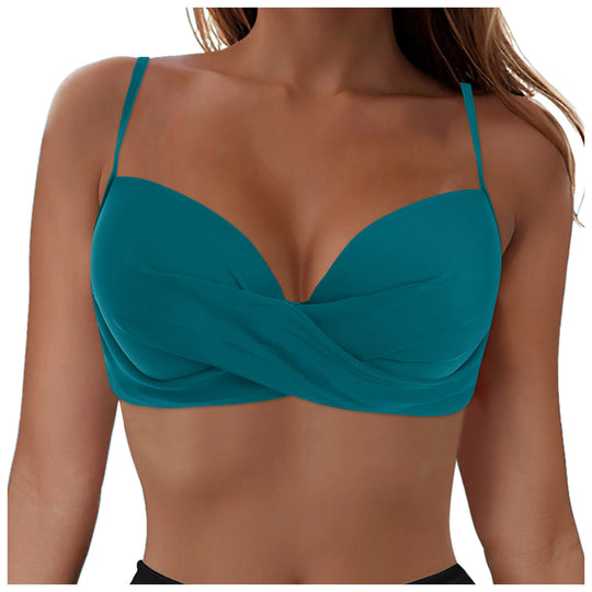 Damen Elegantes Bikinioberteil mit Wickeldesign R&B