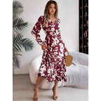Damen Maxi-Kleid mit blumigem Muster R&B