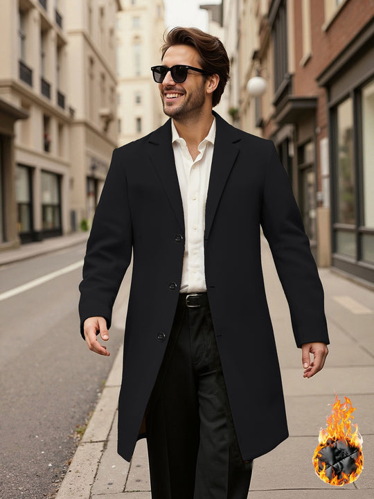 Herren eleganter doppelreihiger Mantel R&B