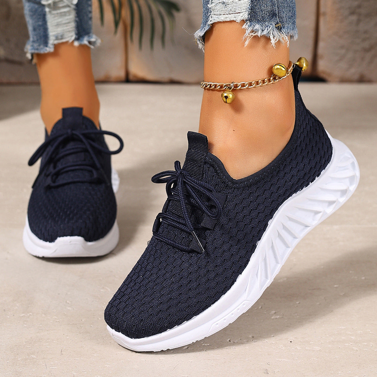 Damen Sportliche Atmungsaktive Sneakers mit flexiblem Sohlenkonzept R&B