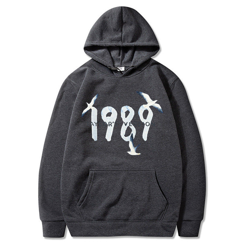 Damen Kapuzenpullover mit kreativem Vogelmotiv und hochwertiger Baumwolle
