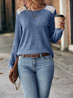 Damen Freizeit Pullover mit elegantem Spitzendetail R&B