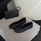 Damen Elegante und bequeme Ballerinas aus hochwertigem Leder mit praktischem Schlupfdesign R&B