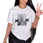 Damen T-Shirt mit innovativem Grafikdesign R&B
