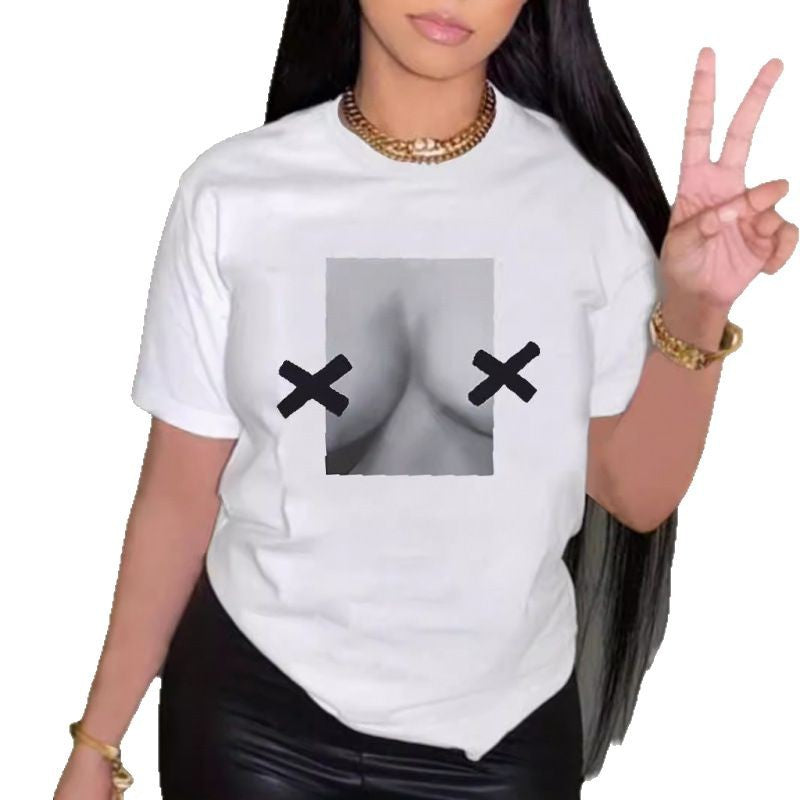 Damen T-Shirt mit innovativem Grafikdesign R&B