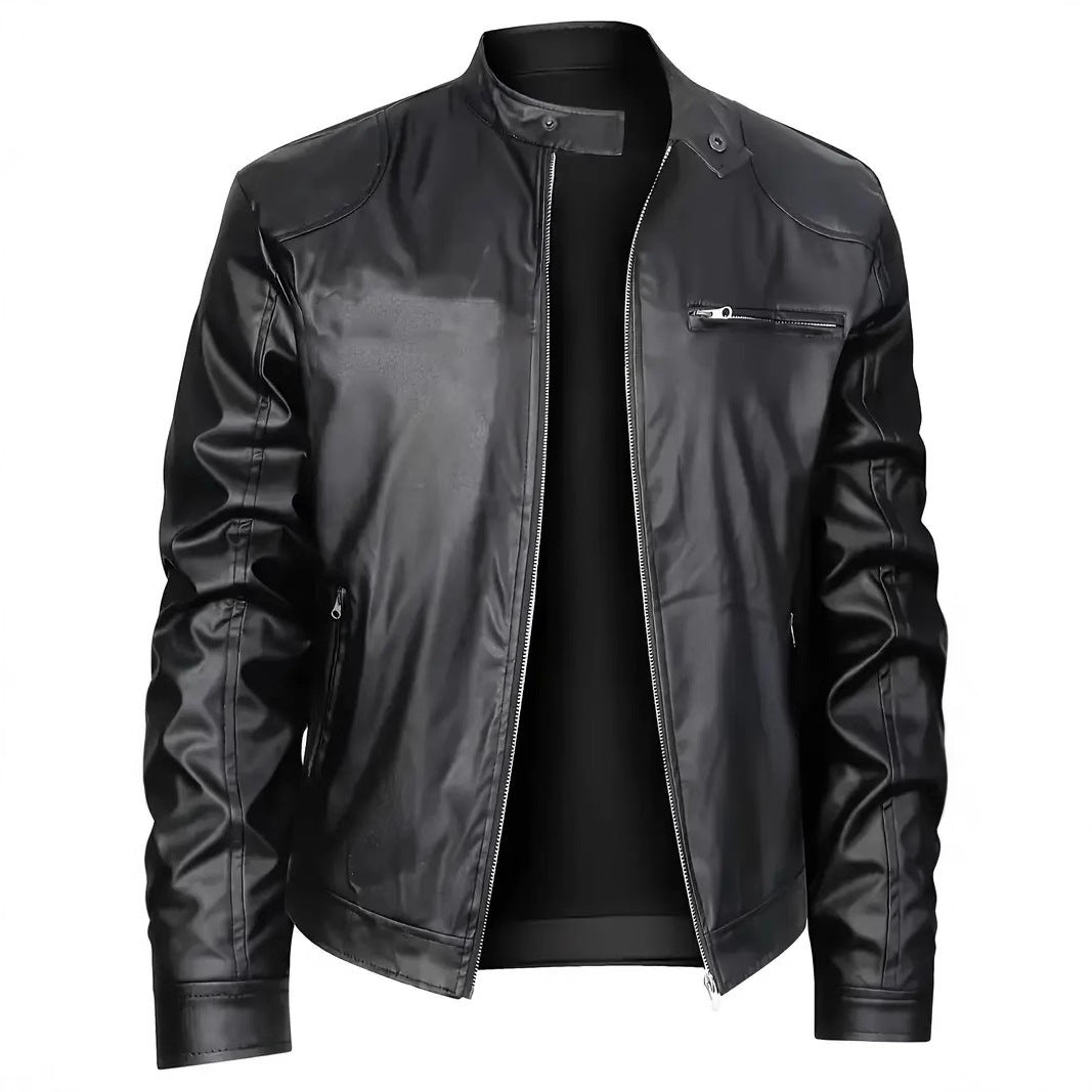 Herren elegante Kunstlederjacke mit modernem Design R&B