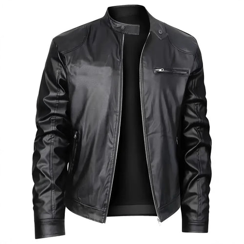 Herren elegante Kunstlederjacke mit modernem Design R&B