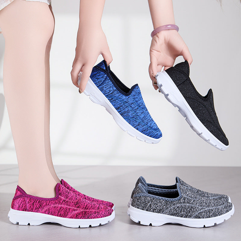 Damen Bequeme und atmungsaktive Slip-On Freizeitschuhe mit elastischem Obermaterial R&B