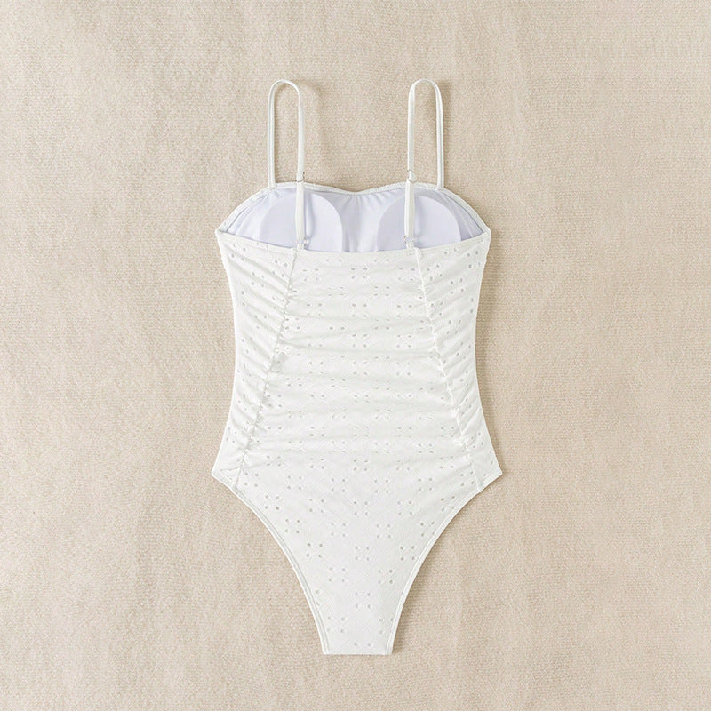 Damen Einteiler Badeanzug mit elegantem Rüschendesign R&B