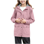 Damen wetterfeste Parkajacke mit praktischen Taschen und verstellbarem Kapuzenkragen R&B