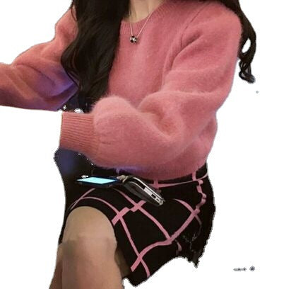 Damen Puffärmel Pullover R&B