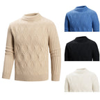 Herren Rollkragenpullover mit strukturierter Strickoberfläche