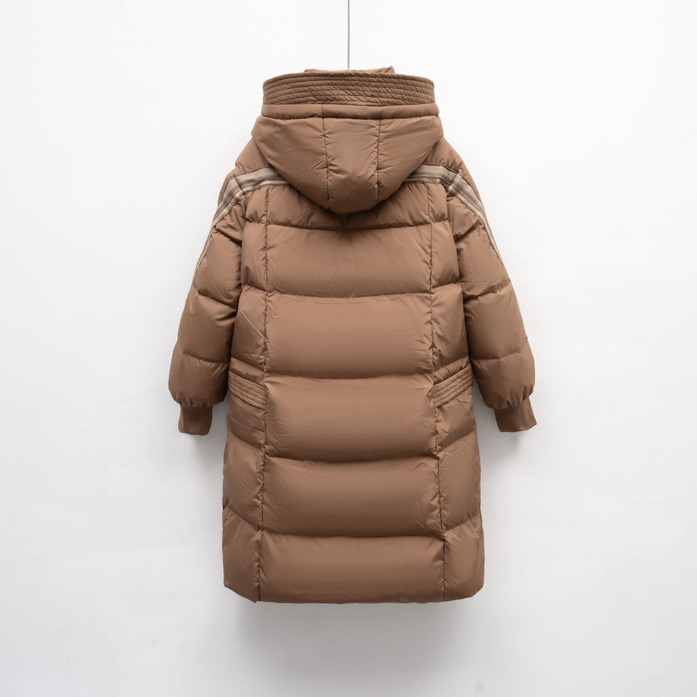 Damen Isolierter Wintermantel mit funktionalen Taschen und verstellbarer Kapuze R&B
