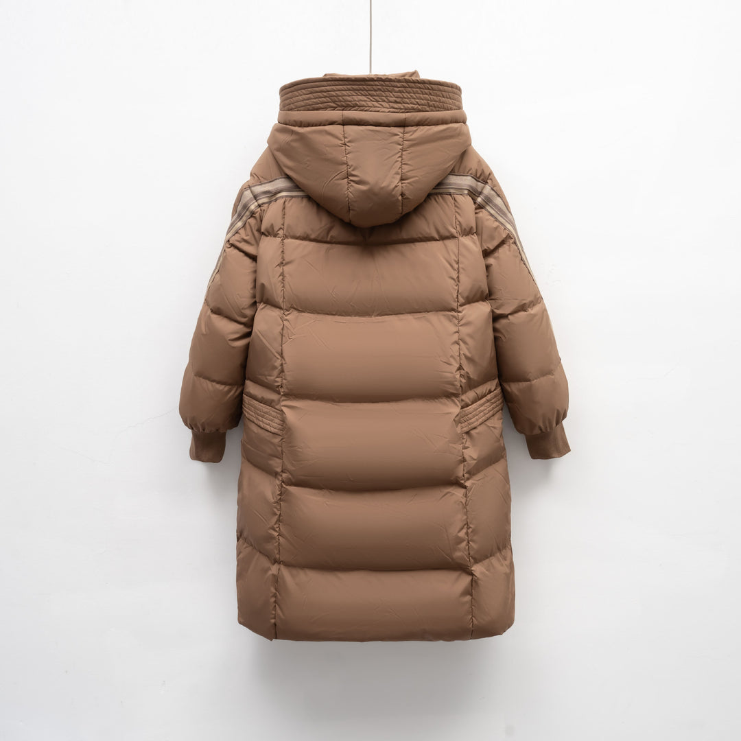Damen Isolierter Wintermantel mit funktionalen Taschen und verstellbarer Kapuze R&B