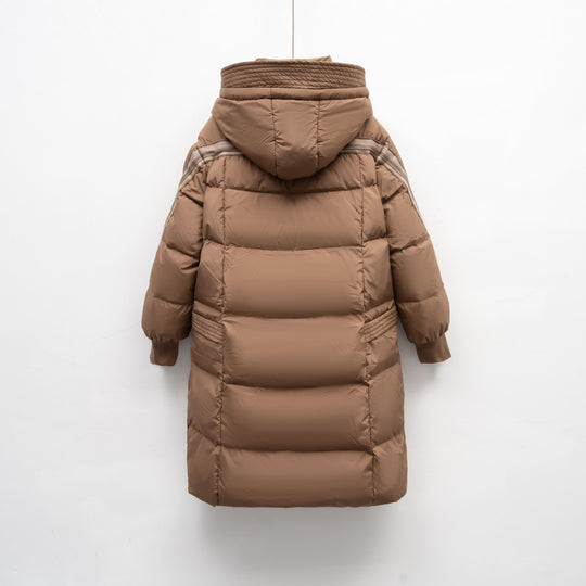 Damen Isolierter Wintermantel mit funktionalen Taschen und verstellbarer Kapuze R&B