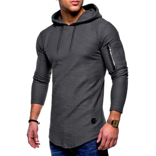 Herren Hoodie mit modernem Reißverschluss R&B