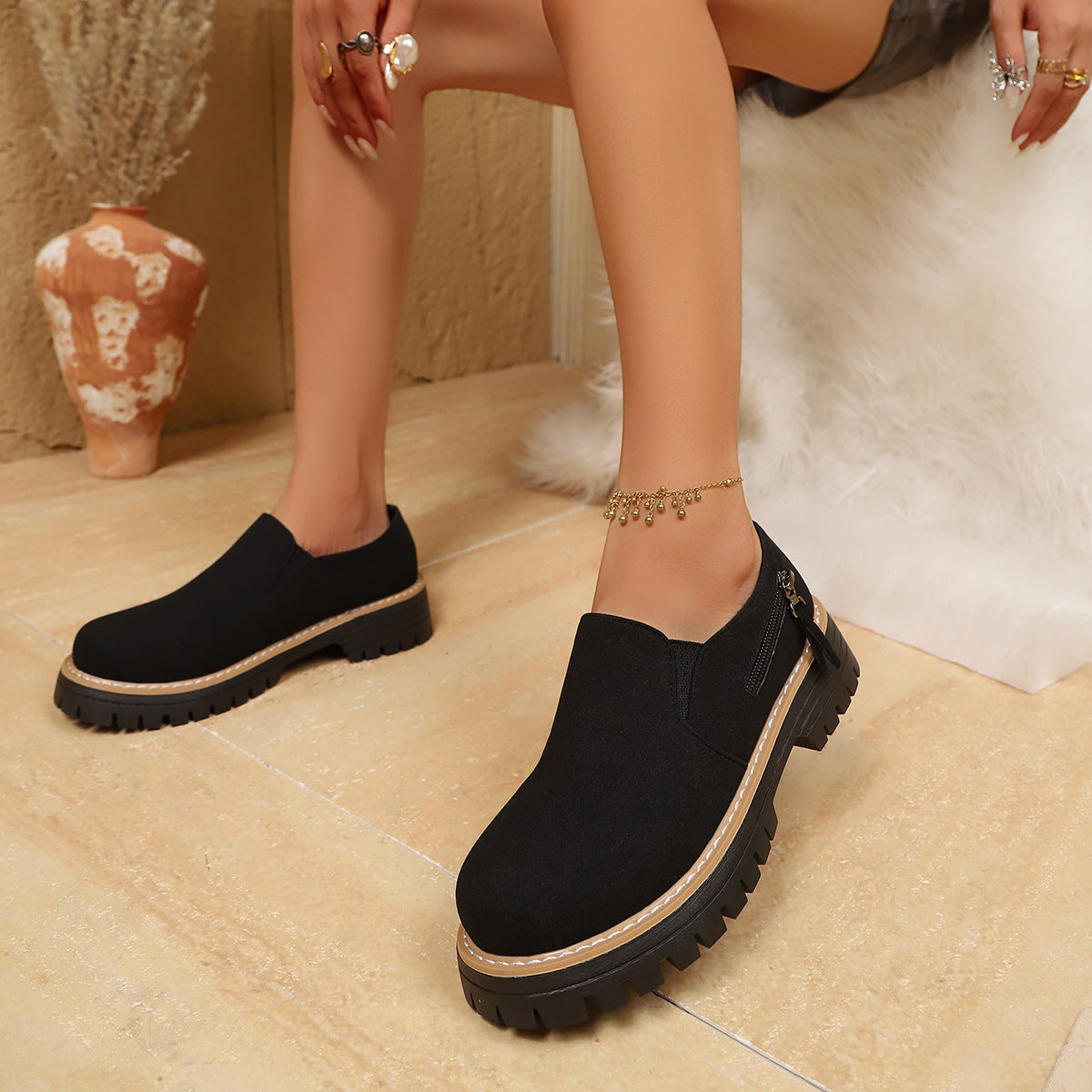 Damen Slip-On Boots mit robustem Profil und komfortabler Einlage R&B