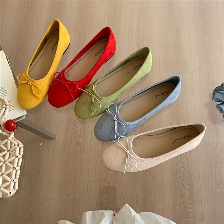 Damen elegante Ballerinas mit dekorativer Schleife R&B