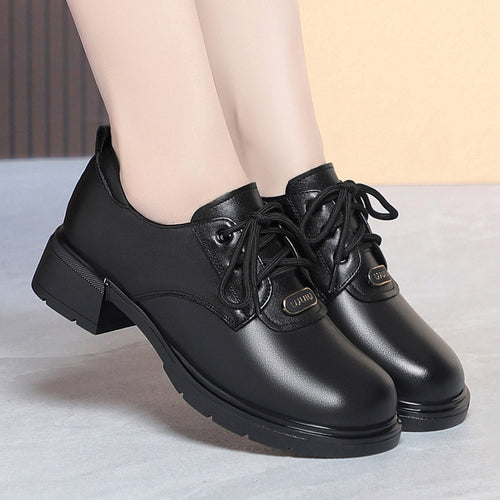 Damen klassische Schnürschuhe mit modernem Blockabsatz R&B