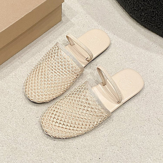 Damen komfortable und elegante offene Pantoletten R&B