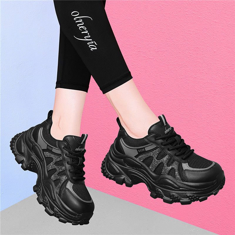 Damen Sportliche Chunky Sneakers mit atmungsaktivem Obermaterial und rutschfester Sohle R&B