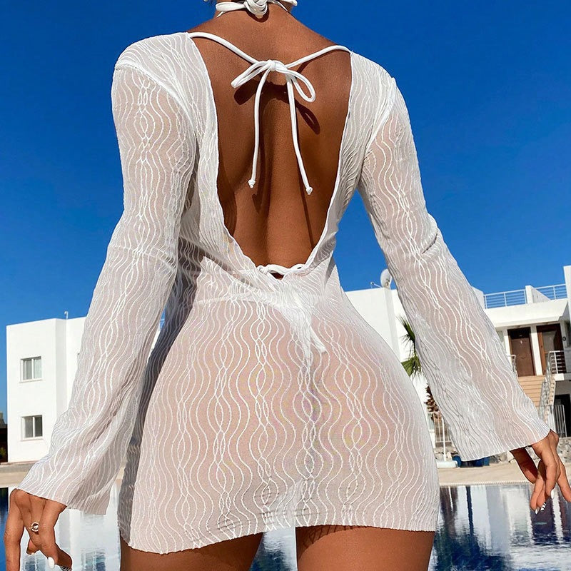 Damen Badekleid mit elegantem Wellendesign