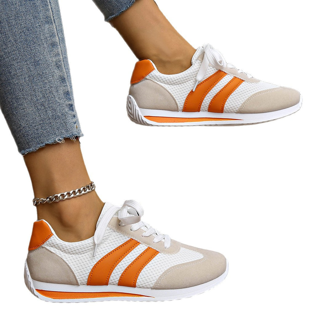 Damen sportliche Sneaker mit atmungsaktiven Mesh-Einsätzen R&B