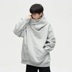 Damen Lässige Oversized Kapuzenpullover mit hochgezogenem Kragen R&B