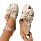 Damen Dekorative Sandalen mit offenen Zehen und floralem Design R&B
