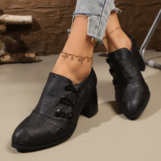 Damen elegante Stiefeletten mit modischem Knopfdesign R&B