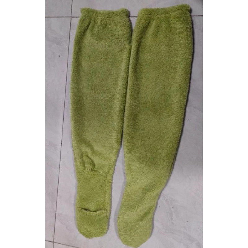 Damen Kuschelige Overknee-Socken aus weichem Fleece R&B