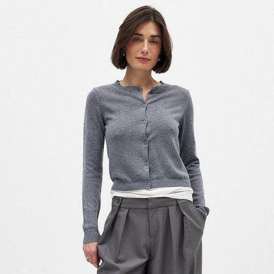 Damen Feiner Strickcardigan mit Knopfleiste und tailliertem Schnitt R&B