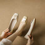 Damen elegante Ballerinas mit modischem Metallakzent R&B