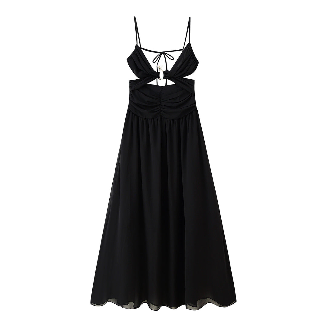 Damen Maxikleid mit verspieltem Rüschendesign und elegantem Rückenausschnitt R&B