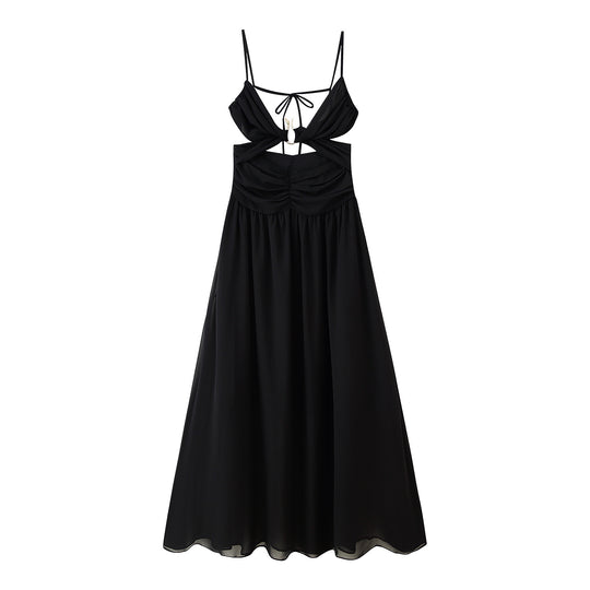 Damen Maxikleid mit verspieltem Rüschendesign und elegantem Rückenausschnitt R&B