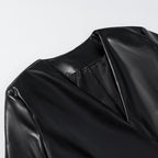 Damen elegante Kunstlederjacke R&B