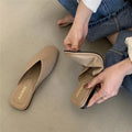 Damen Slip-On Pantoletten mit kunstlederner Oberfläche und bequemem Fußbett R&B