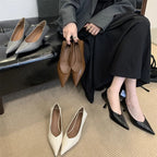 Damen elegante spitze Pumps mit geflochtenem Design und praktischem Komfort R&B