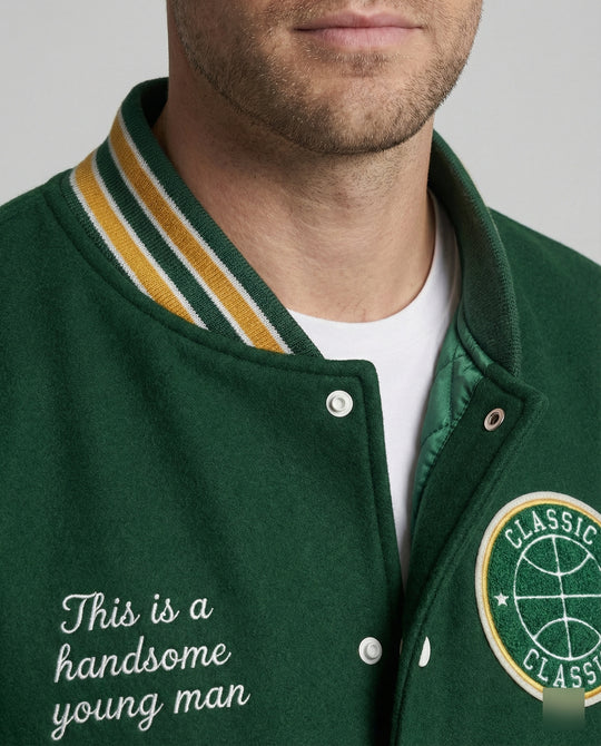 Herren Collegejacke mit Klassischen Details R&B