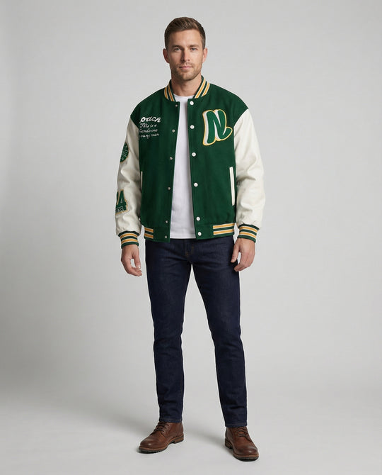 Herren Collegejacke mit Klassischen Details R&B