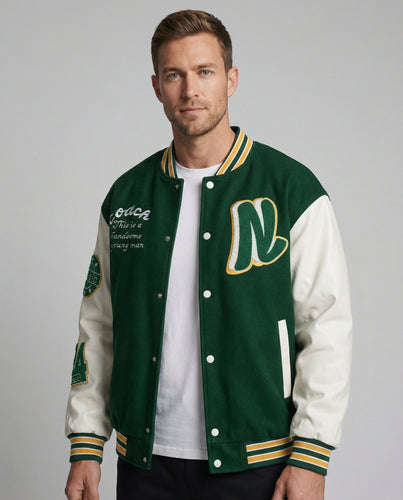 Herren Collegejacke mit Klassischen Details R&B