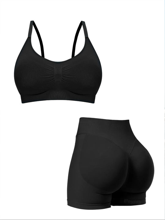 Damen sportlicher Bralette-BH mit nahtloser Passform und elastischem Unterband R&B