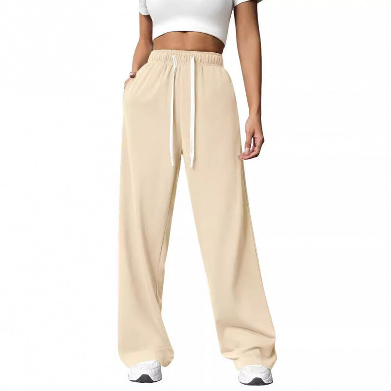Damen Bequeme und lässige Freizeithose mit weitem Schnitt und elastischem Bund R&B
