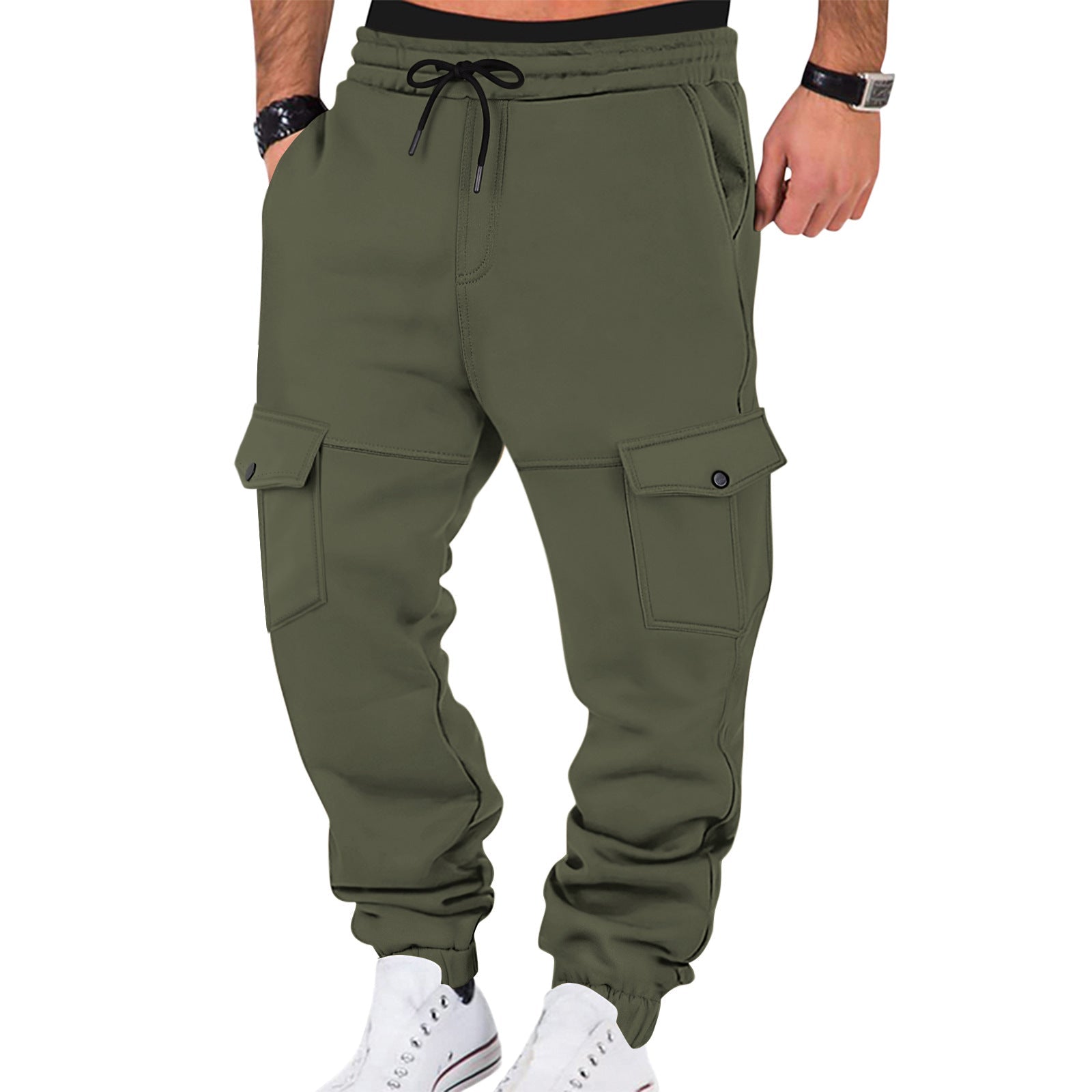 Herren Cargo-Jogginghose mit seitlichen Taschen und elastischem Bund R&B