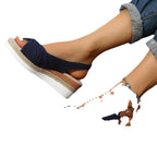 Damen Wedge-Sandaletten mit dekorativem Knoten-Design R&B