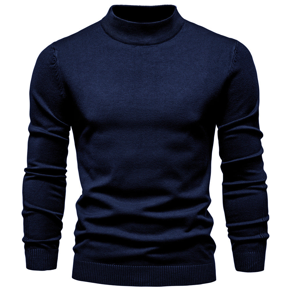 Herren Rollkragenpullover aus weichem Strickmaterial mit feiner Rippstruktur R&B