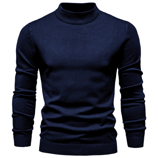 Herren Rollkragenpullover aus weichem Strickmaterial mit feiner Rippstruktur R&B
