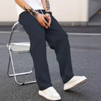 Herren modische Freizeithose mit weiter Passform und elastischem Bund R&B