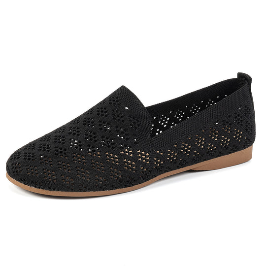 Damen Atmungsaktive Slip-On Ballerinas mit perforiertem Obermaterial R&B